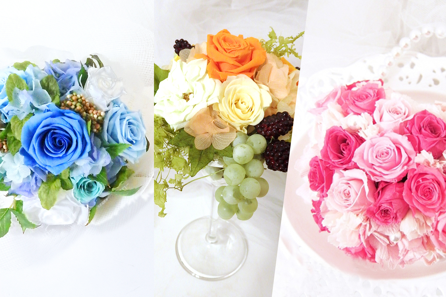 プリザーブドフラワーのアレンジメントコース