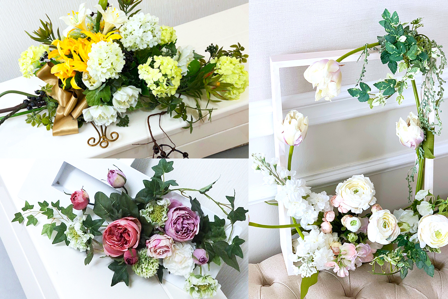 アーティフィシャフラワーのアレンジメントコース